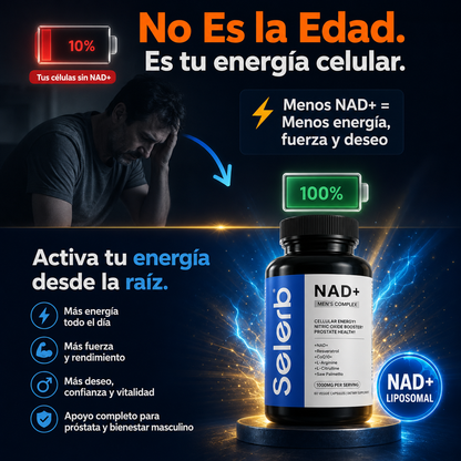 Selerb NAD+ Men's Complex | Energía Real y Vitalidad Masculina desde Adentro