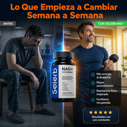 Selerb NAD+ Men's Complex | Energía Real y Vitalidad Masculina desde Adentro