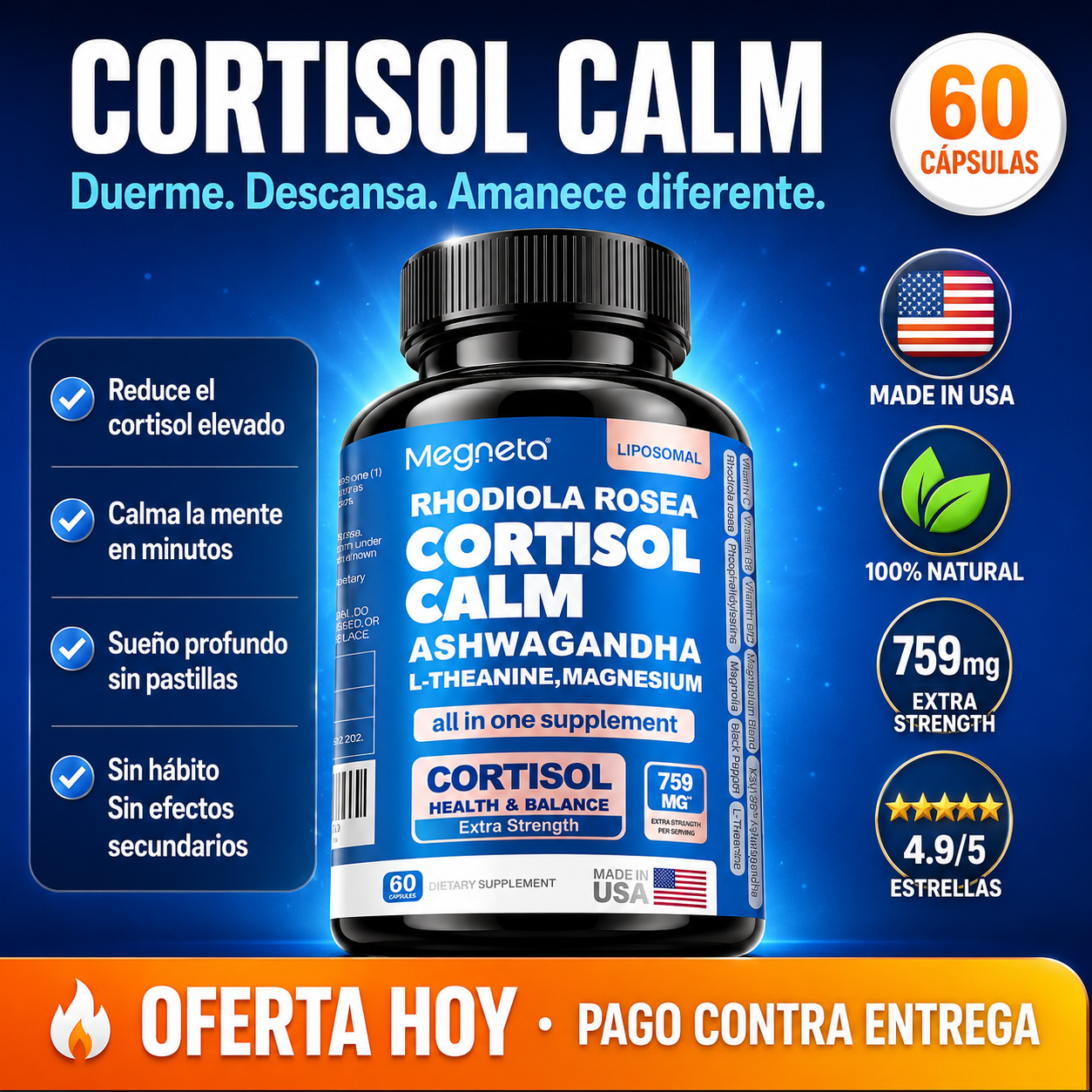 Cortisol Calm™ | Duerme Profundo. Despierta Renovada. ✨