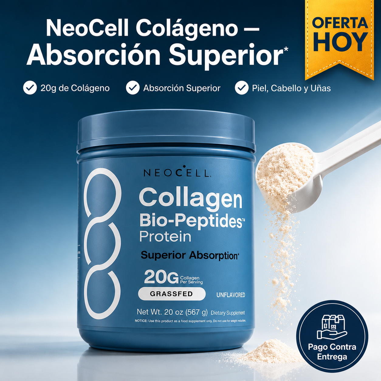 NeoCell Colágeno Bio-Peptides | Piel Firme Desde Adentro
