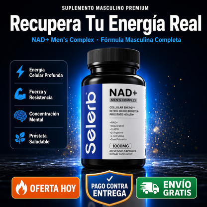 Selerb NAD+ Men's Complex | Energía Real y Vitalidad Masculina desde Adentro