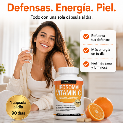 Toplux™ Liposomal Vitamin C 1200mg | Defensas Reales Que Tu Cuerpo Sí Aprovecha