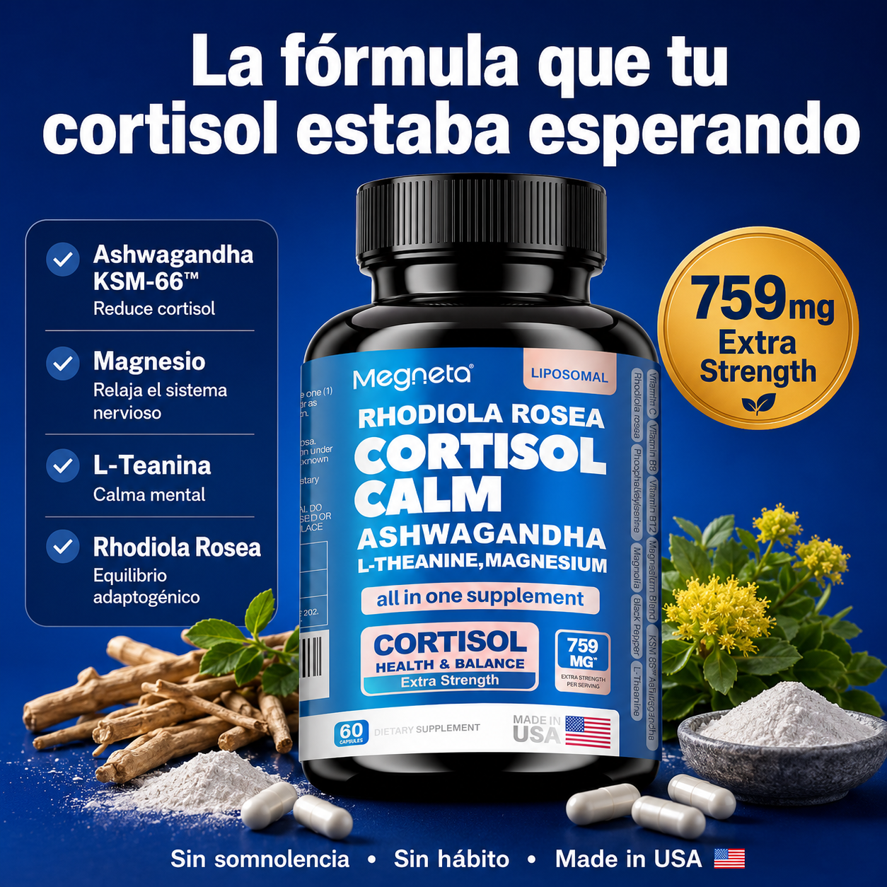 Cortisol Calm™ | Duerme Profundo. Despierta Renovada. ✨