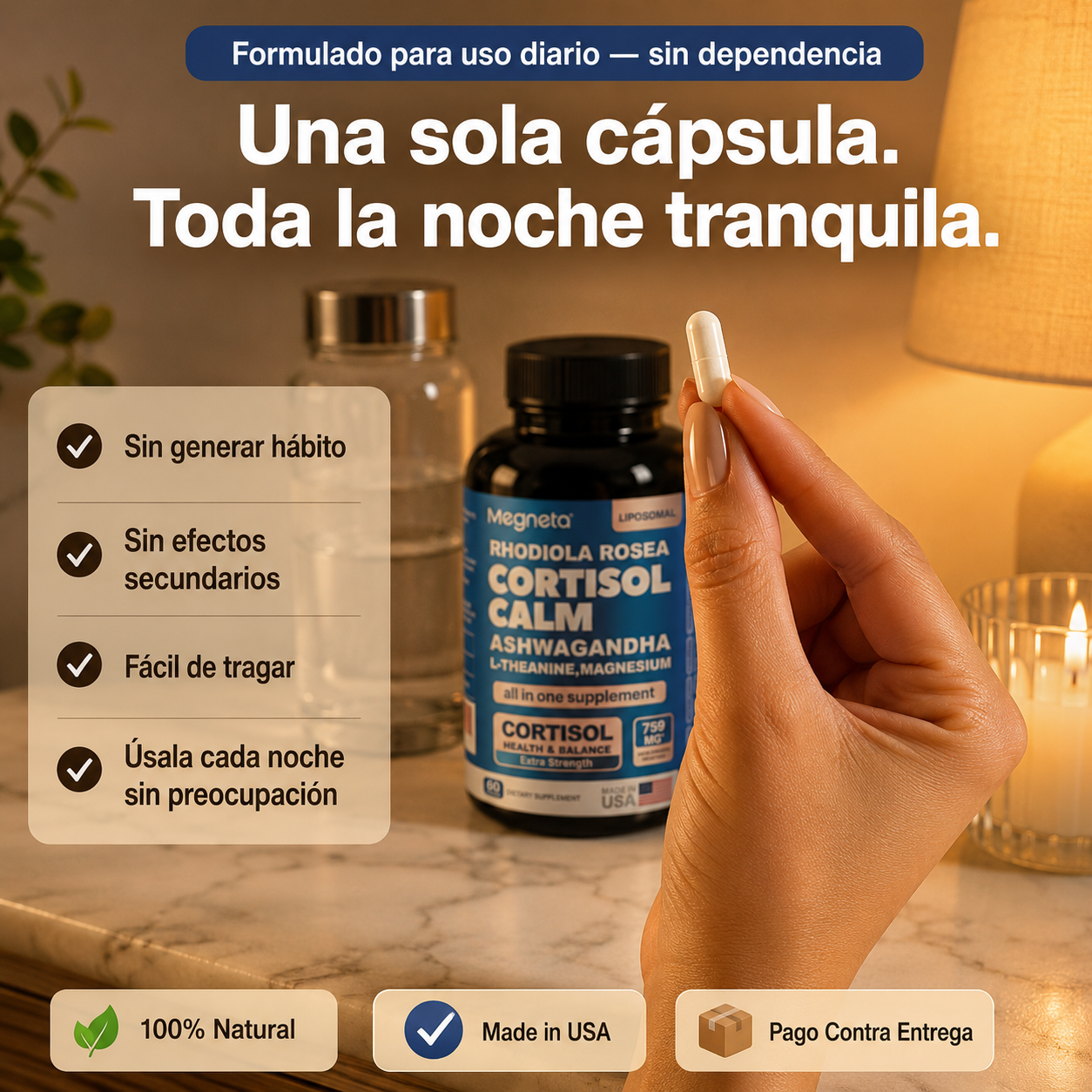 Cortisol Calm™ | Duerme Profundo. Despierta Renovada. ✨