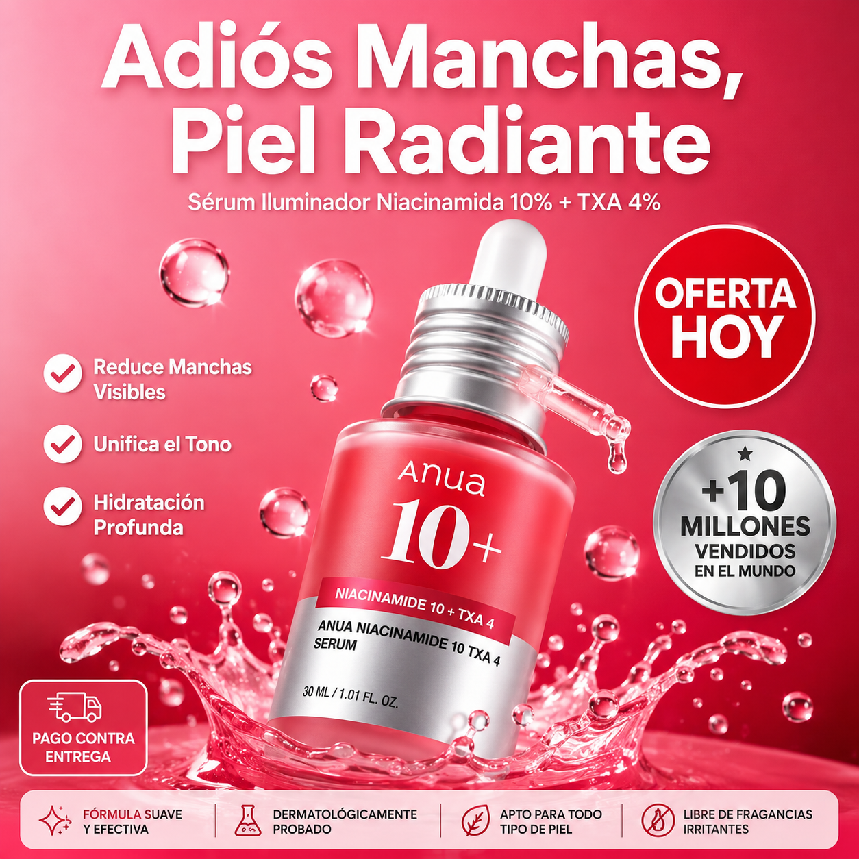 Anua™ Niacinamide 10% + TXA 4% | Sérum Antimanchas Coreano