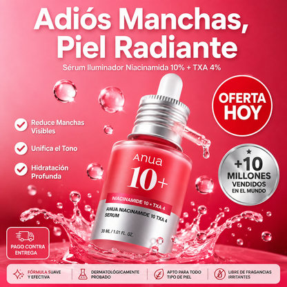 Anua™ Niacinamide 10% + TXA 4% | Sérum Antimanchas Coreano