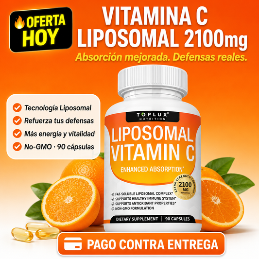 Toplux™ Liposomal Vitamin C 1200mg | Defensas Reales Que Tu Cuerpo Sí Aprovecha