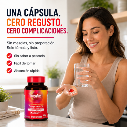 Megared® Aceite de Krill | Omega-3 Diario Sin Sabor a Pescado